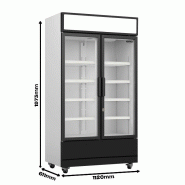 Réfrigérateur pro 2 portes en verre - P7455.2105