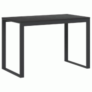 VidaXL Bureau d'ordinateur Noir 110x60x73 cm Bois d’ingénierie Modèle Atlas Office Urban - 30196