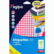 2940 pastilles adhésives roses, diamètre 8 mm (10 feuilles A5 / cdt) - 3270241143089_0
