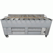 Barbecue portugais en inox 9 broches rotatives L1900 mm | Impormartinho - 230_0