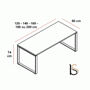 Bureau droit OGI Q - MDD - 160, Blanc, Bouleau clair, Oui Bureau droit OGI Q - MDD - 160, Blanc, Bouleau clair, Oui