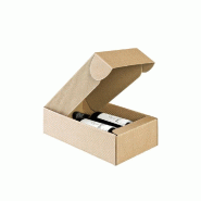 Coffret 2 bouteilles kraft ondulé naturel 34x18,5x9cm - par 30