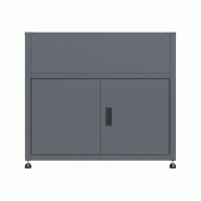 COULEURS DU MONDE Armoire de rangement avec jardinière – Acier galvanisé gris anthracite - gris acier 3700263329593