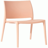 Décoshop26 - Chaise empilable design en plastique couleur pêche résistant aux UV – jardin terrasse et intérieur 10_0007896 - 3000266362215
