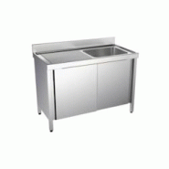Distform Plonge inox 1 bac et égouttoir sur placard P 550 mm-bac à droite longueur 1200 mm - QBPI5512 Distform Plonge inox 1 bac et égouttoir sur placard P 550 mm-bac à droite longueur 1200 mm - QBPI5512