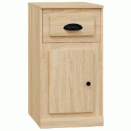 Helloshop26 - Armoire latérale avec tiroir ergonomique rangement 40 x 50 x 75 cm en bois d'ingénierie chêne sonoma 02_0048270 - Bois massif 3000235