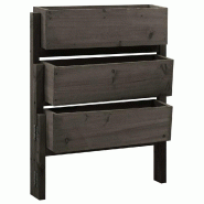 Helloshop26 - Jardinière pliable de jardin gris 60 x 14 x 75 cm bois de sapin 02_0000834 - 3000071671533