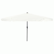 Helloshop26 - Parasol de jardin rond réglable avec bandes LED moderne terrasse 395 x 395 x 245 cm en polyester anthracite 02_0058787 - acier 30002407