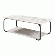 Helloshop26 - Table basse console d'appoint 120 x 60 x 43 cm effet marbre blanc noir 03_0010807 03_0010807 - noir Bois manufacturé 3000225421892