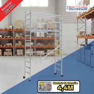 Kit échafaudage pliable – Neuf Hauteur de travail : 4,40 mètres (Modèle SANS stabilisateurs)