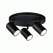 Paulmann Spotlight Zyli  IP44 GU10   230V max. 3x10W gradable Noir mat 66776 - noir métal 66776