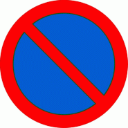 Pictogramme adhésif 200mm - Parking interdit