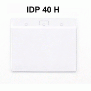 Porte-badge 105x75mm - Pochette souple en vinyle cristal - référence : IDP 40 V - Lot de 100 pièces