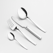 Set de 48 couverts "York" en inox (12 pièces chacun = 48 unités) - Fabriqué au Portugal - 5601316020048