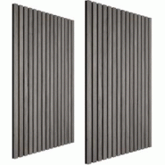 TecTake GmbH tectake Panneaux acoustiques SONIC WALL aspect bois - chêne gris clair, Lot de 2 - 406058 - gris Bois manufacturé 406058 TecTake GmbH tectake Panneaux acoustiques SONIC WALL aspect bois - chêne gris clair, Lot de 2 - 406058 - gris Bois manufacturé 406058