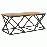VidaXL Table basse Chêne artisanal 100 x 49 x 40 cm Bois d'ingénierie Modèle Helios Urbain - 882767