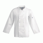 Whites Chefs Clothing Veste de cuisine mixte Whites Vegas manches longues blanche S - S blanc A134-S