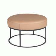 AC ANGEL CERDA Angel Cerdá Banquette en cuir marron 5190C Ø77 x 46 - marron fourrure 8435631044017