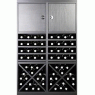 Armoire avec 2 portes Série Merlot 653023 - noir Bois massif 653023 Armoire avec 2 portes Série Merlot 653023 - noir Bois massif 653023