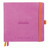 Carnet souple Goalbook Rhodiarama lilas A5, 240p./120 feuilles ivoire 90 g/m², quadrillé 5x5 - violet 117771C