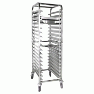 Chariot inox à 18 plateaux GN 1/1 et EN 60x40