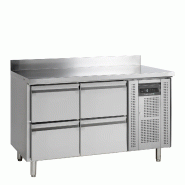 Comptoir pour saladette réfrigéré CK7240 4 tiroirs GN1/1 pces Inox TEFCOLD