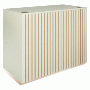Comptoir Vertigo T03 MDF naturel et blanc mat avec tiroir 120x60x93cm