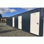 Container transformé avec des portes pour du self-stockage