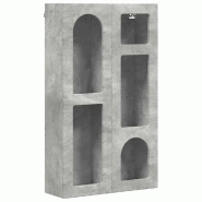 Helloshop26 - Armoire suspendue moderne polyvalente 59 x 20 x 100 cm grand espace de rangement en bois d'ingénierie gris béton 02_0054794 - gris Boi