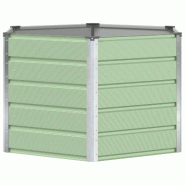 Helloshop26 - Jardinière hexagonale design moderne extérieure 129 x 129 x 75 cm en acier vert pastel 02_0059255 - vert acier 3000241025555