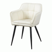 Helloshop26 - Lot de 4 chaises de salle à manger moderne design robuste 81 x 57 x 53 cm beige noir 03_0009801 - noir acier 3000224879403