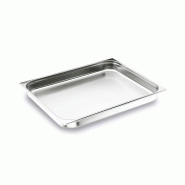 Lacor Plat Gastronorme GN 2/1 Acier inoxydable 18/10, 2 cm 6,5 L - Acier inoxydable 18/10 66002