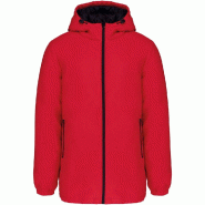 Parka a capuche recyclée imperméable  rouge T.5XL Kariban - rouge polyester 3663938224039