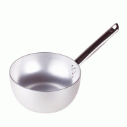Pentole Agnelli, Poêle évasée haute en aluminium 3 mm, 1 manche, 36 cm, ALMA111B36 - gris aluminium ALMA111B36