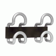 Porte-manteaux 2 patères - unilux - argent Porte-manteaux 2 patères - unilux - argent