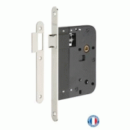 Serrure encastrable pour porte intérieure, axe 80mm, bouts ronds, nickelé - THIRARD - gris 3150260812909 Serrure encastrable pour porte intérieure, axe 80mm, bouts ronds, nickelé - THIRARD - gris 3150260812909