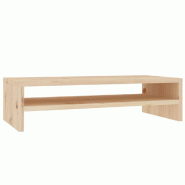 Support de moniteur 50 x 24 x 13 cm bois de pin solide brun 02_0029206 - Bois massif 3000217437023