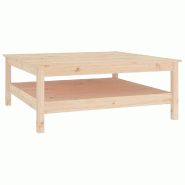 VidaXL Table basse 100x100x40 cm Bois de pin massif Modèle Helios - 814294