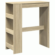 VidaXL Table de bar avec étagères chêne sonoma bois d'ingénierie Modèle Boréal Concept Plus - 854375