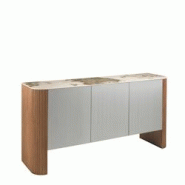 AC ANGEL CERDA Angel Cerdá Buffet en bois argenté, noyer et plateau en marbre de porcelaine 3261C 160 x 45 x 80 - marron Bois manufacturé 843563103 AC ANGEL CERDA Angel Cerdá Buffet en bois argenté, noyer et plateau en marbre de porcelaine 3261C 160 x 45 x 80 - marron Bois manufacturé 843563103
