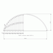 Bâtiment semi-circulaire porté 16m hauteur de voûte 6,21m - Sa-16,5/71