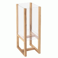 Bac soldeur plexi H60 cm  avec structure bois 30x30x90cm