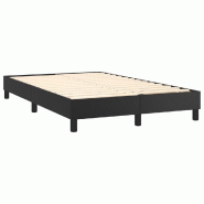 Décoshop26 - Sommier à lattes sur pieds cadre de lit 120x200 cm synthétique noir TDL0207035 - noir 3001156088000