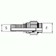 Embouts SAE Face plane - Mâle tournant - AGJ - FS SWIVEL - SMTSA00610 - S 10 MSAE 7/8 TOURNANT