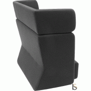 Fauteuil Softline Basket- 1 place - Haut, Feld Anthracite 610