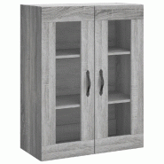 Helloshop26 - Armoire murale élégante et spacieuse 69,5 x 34 x 90 cm en bois d'ingénierie gris sonoma 02_0049298 - gris verre 3000235772281