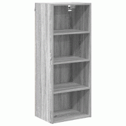 Helloshop26 - Armoire suspendue moderne avec grand espace de stockage 40 x 29,5 x 100 cm en bois d'ingénierie gris sonoma 02_0053510 - gris Bois mass