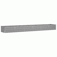 Helloshop26 - Jardinière moderne rectangulaire 480 x 80 x 45 cm usage intérieur extérieur style industriel en acier gris clair 02_0059194 - gris ac