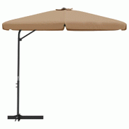 Helloshop26 - Parasol d'extérieur avec mât en acier 300 cm taupe 02_0008193 - acier 3000438347767