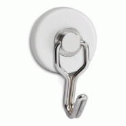 MAUL Aimant avec crochet circulaire, force 5 kg, 2 pcs, coloris blanc - 4002390054935